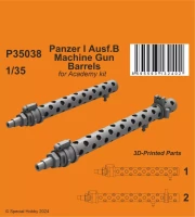 CMK P35038 Panzer I Ausf.B MG Barrels (ACAD) 3D-Print 1/35
