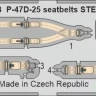 Eduard FE1408 P-47D-25 seatbelts STEEL (MINA) 1/48