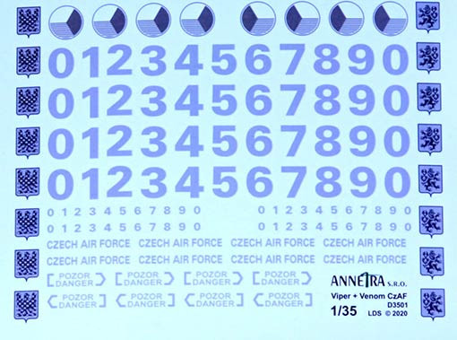 Annetra ANN-D3501 1/35 Mi 17/171 & Mi 24 Roundels&fusel.numbers NATO