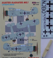 Kora Model DEC7255 Gloster Gladiator Mk.I (Luftwaffe) декали декали 1/72