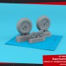 Armory ARAW32406 Supermarine Spitfire wheels with weighted tyres of smooth pattern & covered hubs 1/32