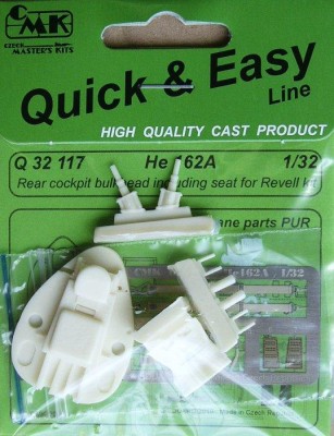 CMK Q32117 He 162A Rear cockpit bulkhead incl. seat REV 1/32