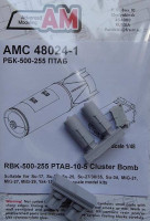 Advanced Modeling AMC 48024-1 RBK-500-255 PTAB-10-5 Cluster Bomb (2 pcs.) 1/48