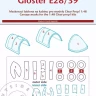 Peewit M48038 Canopy mask Gloster E28/39 Pioneer (CL.PROP) 1/48