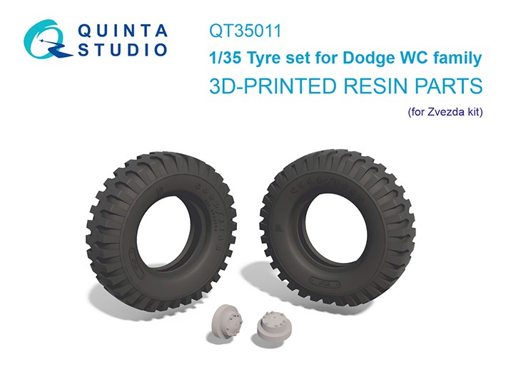Quinta Studio QT35011 Комплект из 5 нагруженных шин для семейства Dodge WC (Звезда) 1/35