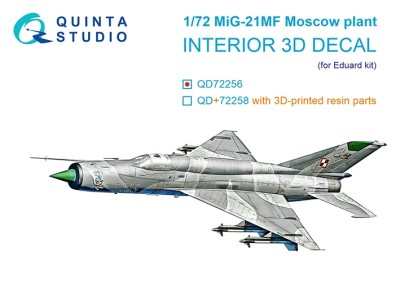 Quinta studio QD72256 МиГ-21МФ (Московского завода) (Eduard) 1/72