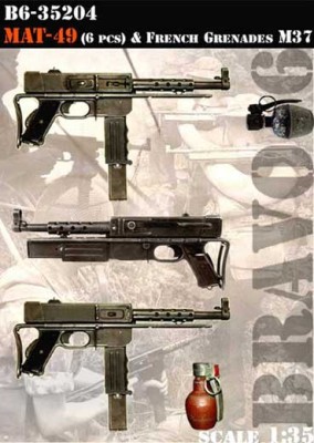 Bravo6 35204 French MAT-49 and Grenades 1/35