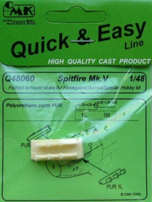 CMK Q48060 Spitfire Mk. V fishtail exhaust stubs for Has 1/48