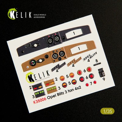 Reskit K35006 Opel Blitz 3ton 4x2 Interior 3D Decal (TAM) 1/35