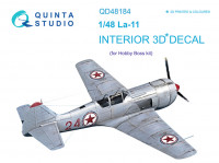 Quinta studio QD48184 Ла-11 (HobbyBoss) 3D Декаль интерьера кабины 1/48