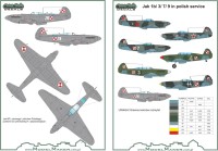 Model Maker Decals D72040 Yakovlev Yak-1/Yak-3/Yak-7/Yak-9 in Polish service vol. 1 1/72