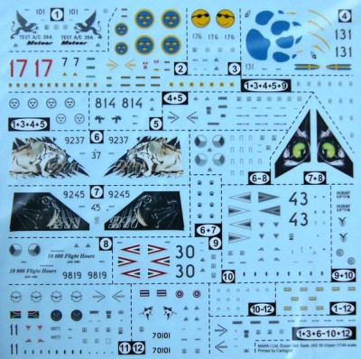 4+ Publications MKD-144012 Publ. Saab JAS 39 Gripen C&amp;M (with 1/144 decals)