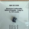 Quickboost QB32335 German Luftwaffe WWII pedals - late 1/32
