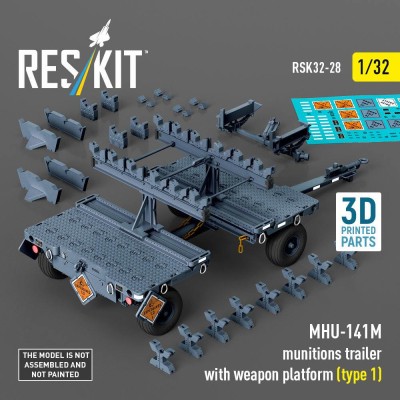 Reskit R32028 MHU-141M munitions trailer w/ weapon platform 1/32
