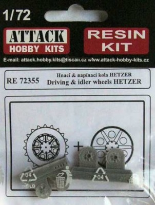 Attack Hobby RE72355 Driving &amp; idler wheels HETZER No.: 5 1/72