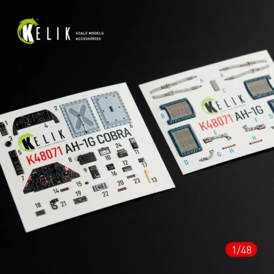 Reskit K48071 AH-1G interior 3D decals (ICM/SP.HOB.) 1/48