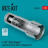 Reskit U48251 F-102 'Delta Dagger' exh. nozzle (REV/MONO) 1/48