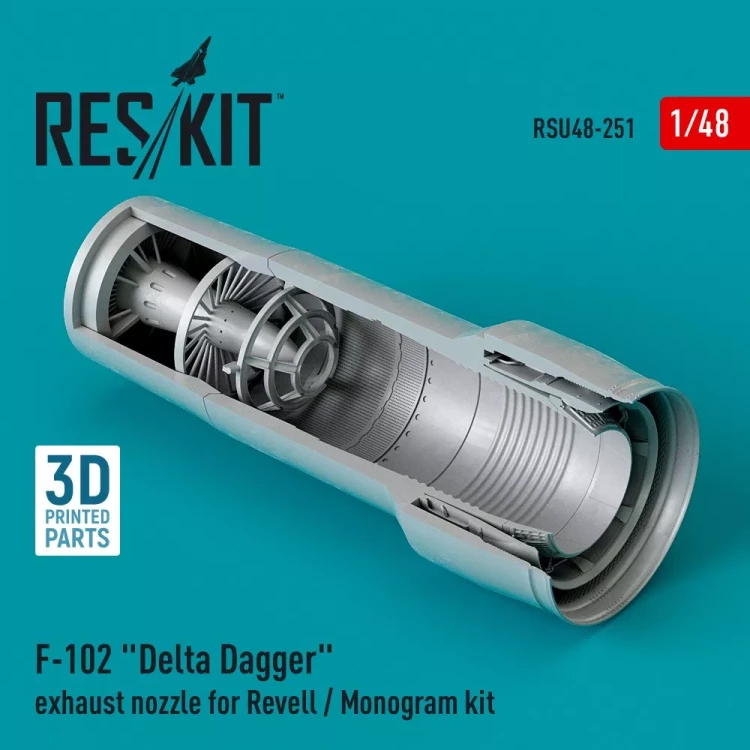 Reskit U48251 F-102 'Delta Dagger' exh. nozzle (REV/MONO) 1/48