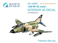 Quinta studio QD+48685 RF-4C Phantom II (early) (Hasegawa) (с 3D-печатными деталями) 1/48