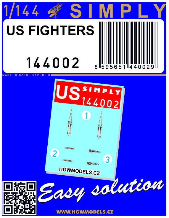 HGW 144002 Seatbelts US Fighters (SIMPLY) 1/144