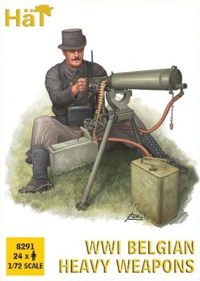HAT 8291 WWI Belgian Heavy Weapons E28B Release (24 figures/box) 1/72