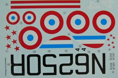 LF Model C4864 Decals Dewoitine D.510 over France (FOND.MIN) 1/48