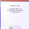 QuickBoost QB32193 Spitfire Mk. IX exhaust -oval type (REV) 1/32