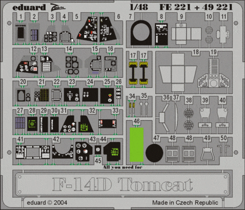 Eduard FE221 F-14D HAS