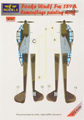LF Model M7251 Mask Focke Wulf Fw 189A (AIRF/ITA/MPM) 1/72