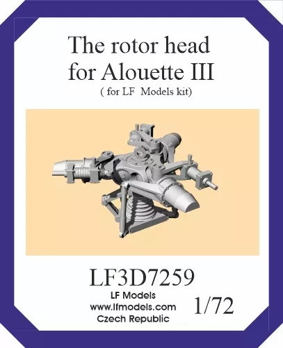 Lf Model 3D7259 The rotor head for Alouette III (LF) 1/72