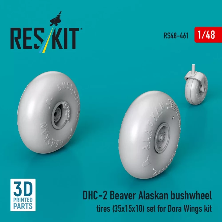 Reskit RS48-461 DHC-2 Beaver Alaskan bushwheel tires (DORA) 1/48