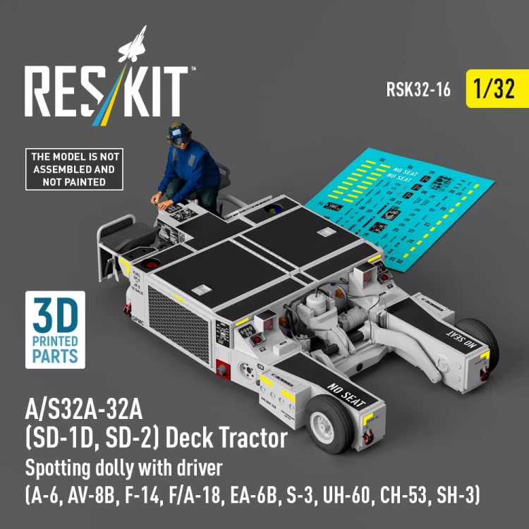 Reskit RSM32016 A/S32A-32A (SD-1D,SD-2) Deck Tractor w/ driv. 1/32