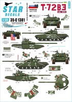 Star Decals 35-C1381 War in Ukraine # 10Russian T-72B3 (obr 2016) operating in Ukraine in 2022 1/35