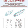 Peewit M144027 1/144 Canopy mask Me-262 Schwalbe (EDU/MARK1)