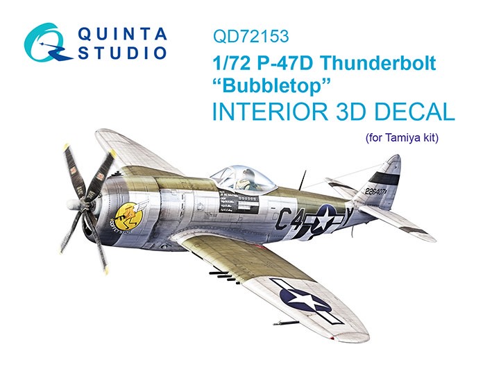 Quinta Studio QD72153 P-47D Thunderbolt Bubbletop (Tamiya) 1/72