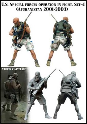 Evolution Miniatures 35090 U.S. Special forces operator in fight . Set-4