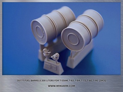 Miniarm 35177 Танковые топливные бочки 200л. для Т-55 - Т-90 (2шт) 1/35