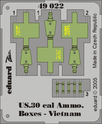 Eduard 49022 US Cal.0.30 Ammo. Boxes Vietnam
