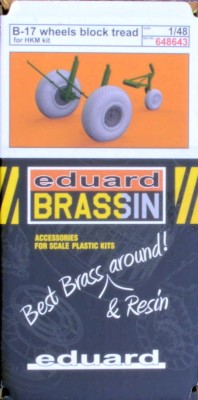 Eduard 648643 BRASSIN B-17 wheels block tread (HKM) 1/48
