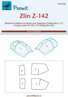 Peewit M72224 1/72 Canopy mask Zlin Z-142 (HOBBYB)