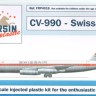 F-rsin Plastic FRP4018 Convair CV-990 Decals Swissair, laser-printed decals 1/144