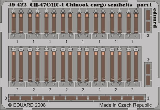Eduard 49422 CH-47C/HC-1 cargo seatbelts ITA