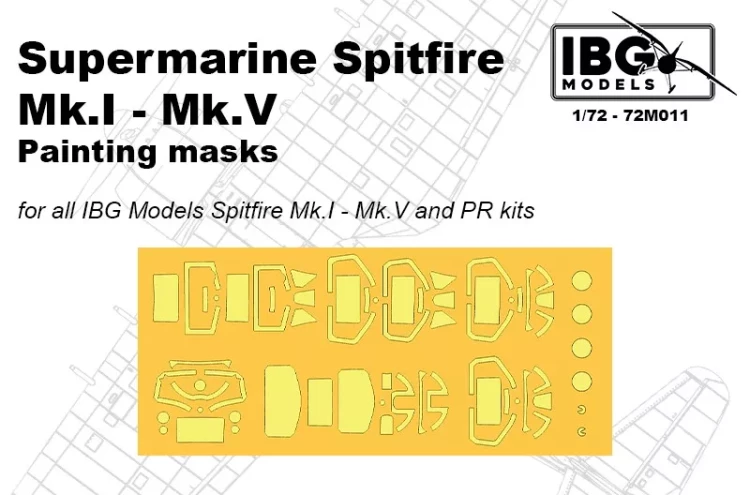 IBG M7211 Spitfire Painting mask 1/72