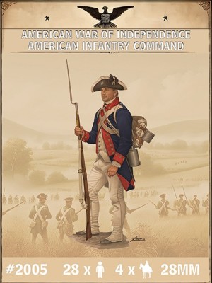HAT 2005 AWI American Infantry Command 28mm