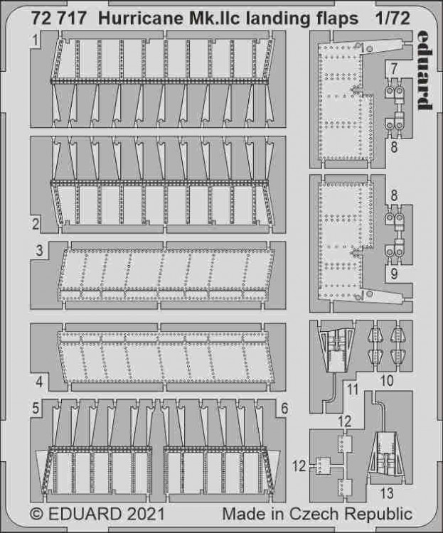 Eduard 72717 SET Hurricane Mk.IIc landing flaps (ZVE) SET