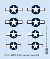 Eduard D7251 Decal P-51D US national insignia (EDU) 1/72