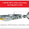 Aims AIMS48P018 Messerschmitt Bf-109G-4/R3 conversion (designed to be used with Eduard Bf-109G-4 kits) 1/48