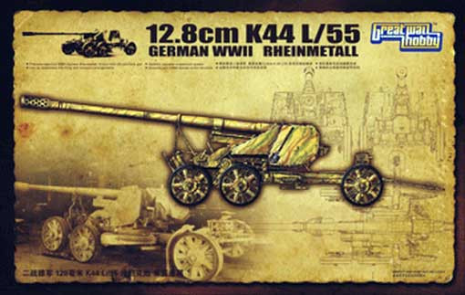 Great Wall Hobby L3523 WWII German Rheinmetall 12.8cm K44 L/55 Anti-Tank Gun 1/35