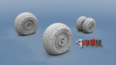 ЭВМ RS48013 Ми-24/Ми-35 колеса шасси 1/48