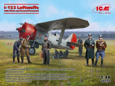 ICM 48094 I-153 Luftwaffe w/ Pilots &amp; Ground Personnel 1/48